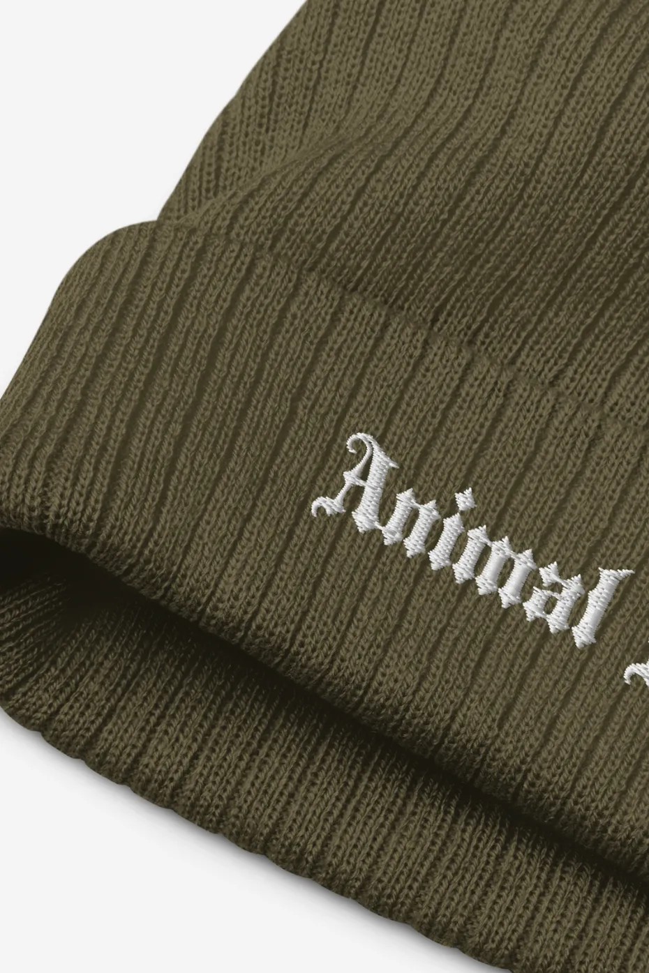 Animal Rights Recycled Ribbed Knit Beanie