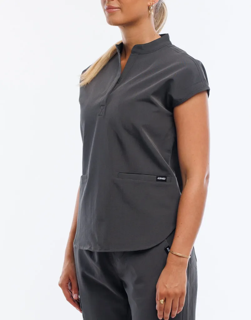 Apollo Scrub Top (Sample) - Asphalt