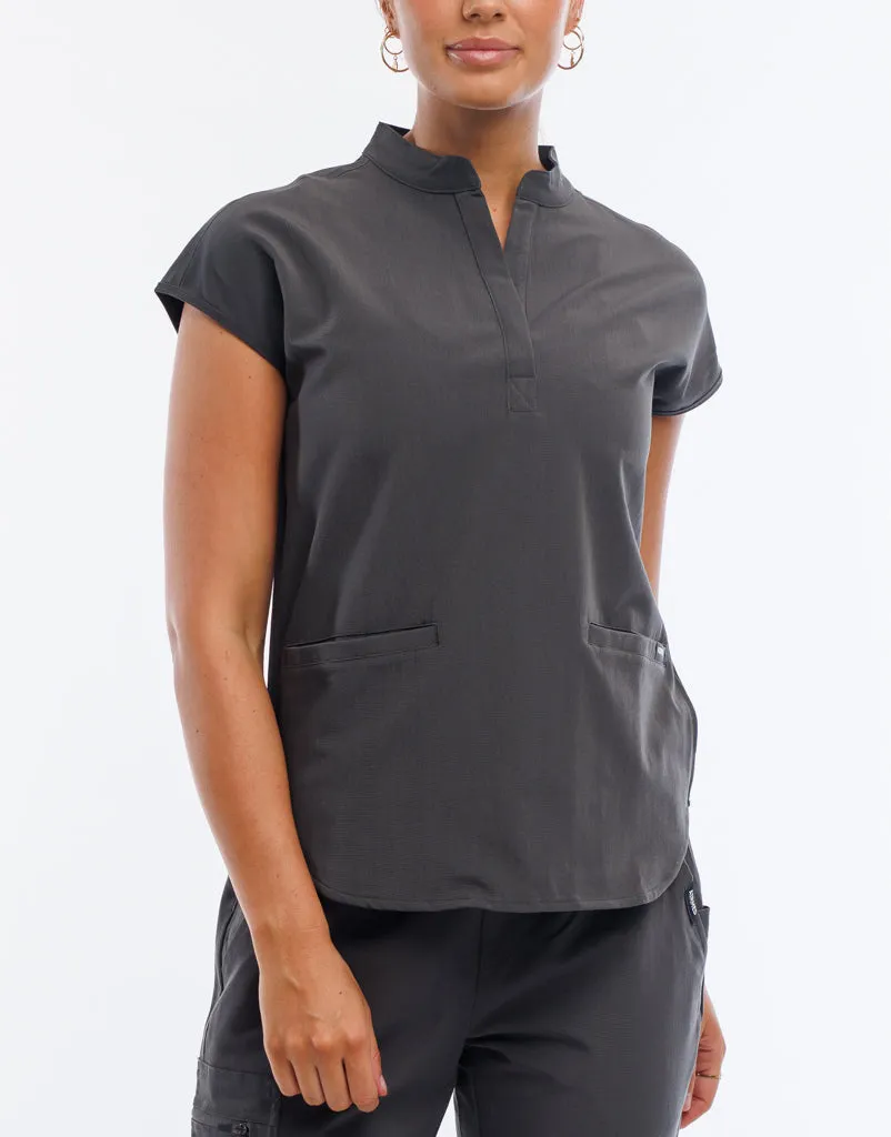 Apollo Scrub Top (Sample) - Asphalt