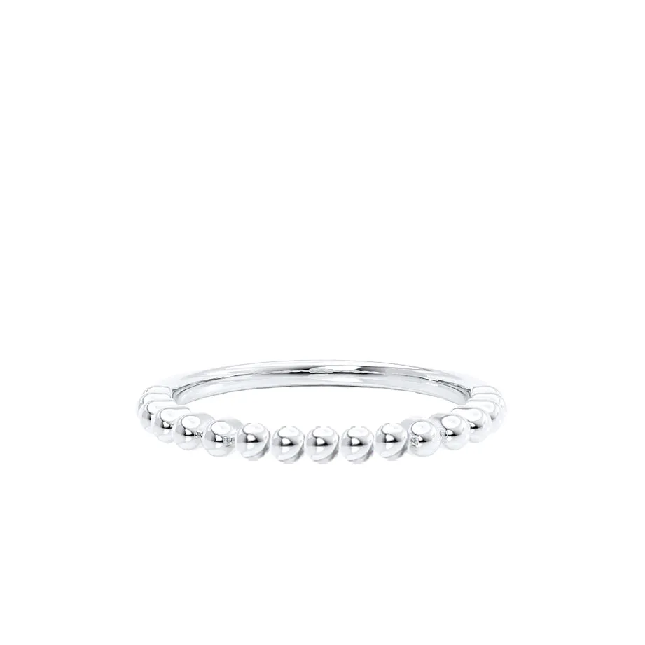 AUSHA - Bubble & Bead Stacking Eternity Band 950 Platinum