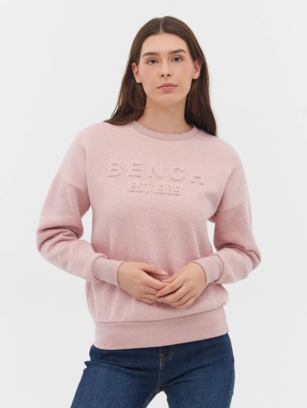 Avyanna Deboss Logo Crew Neck Sweatshirt