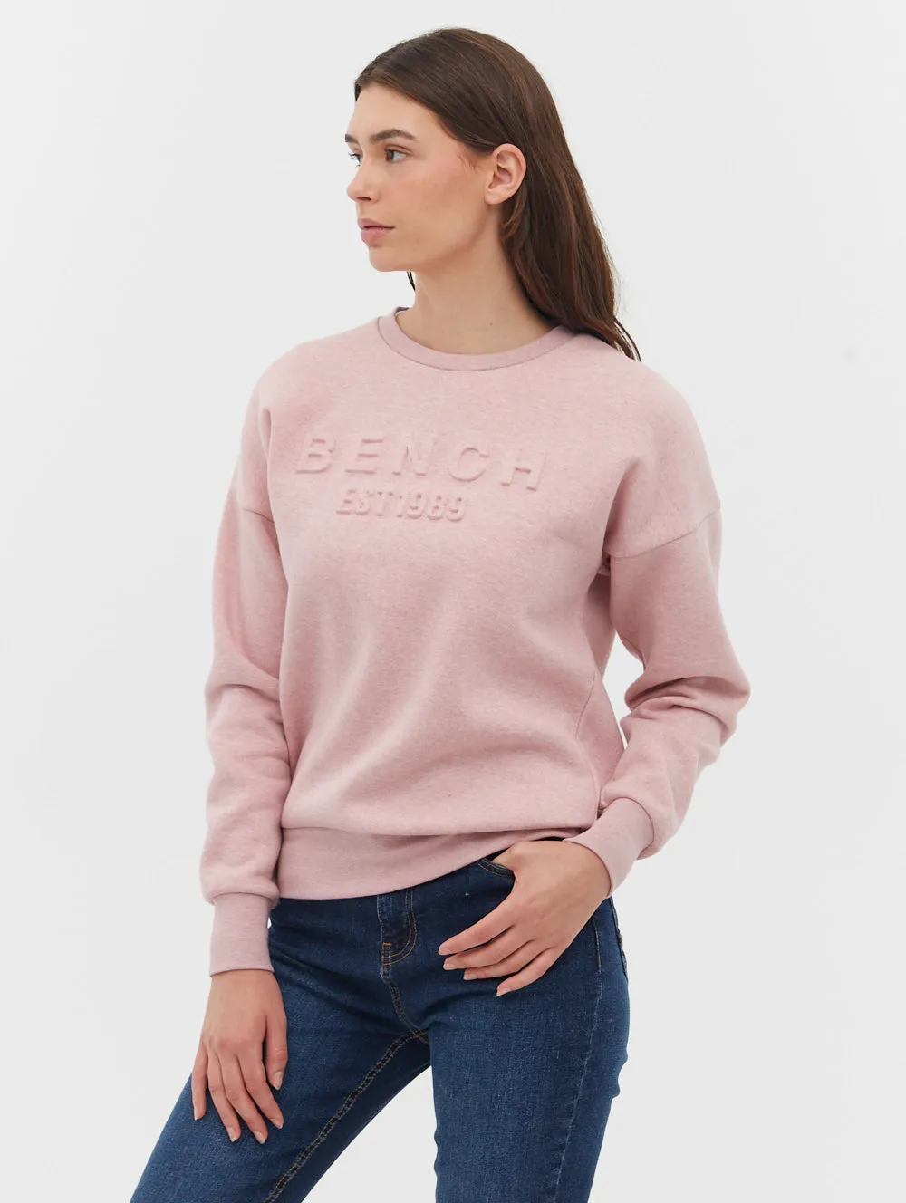 Avyanna Deboss Logo Crew Neck Sweatshirt