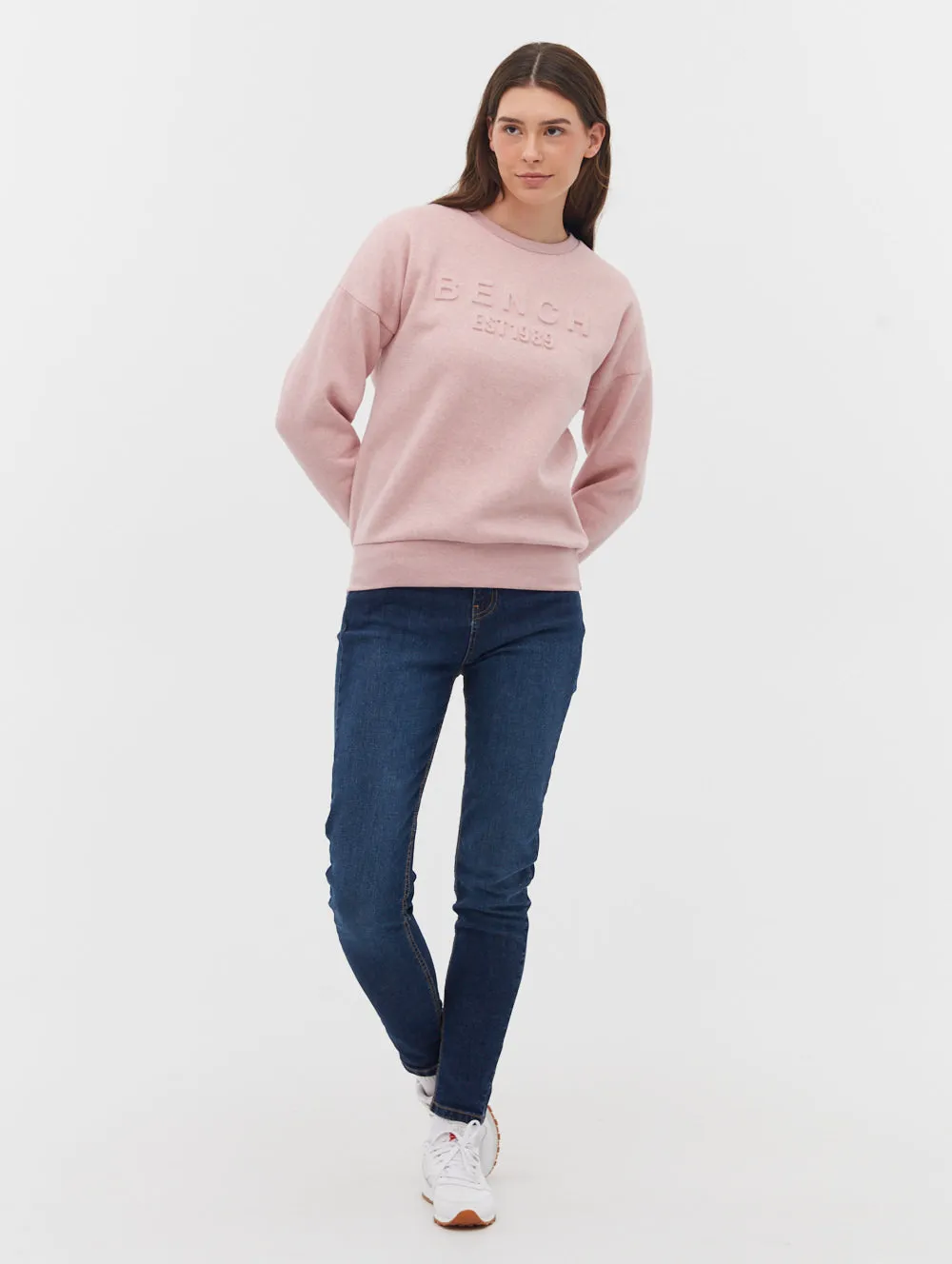 Avyanna Deboss Logo Crew Neck Sweatshirt