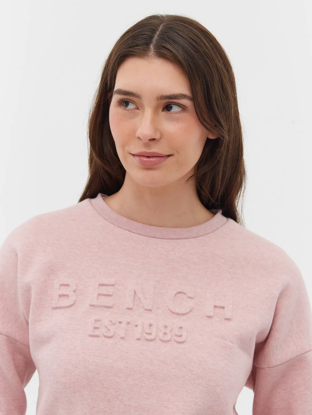 Avyanna Deboss Logo Crew Neck Sweatshirt