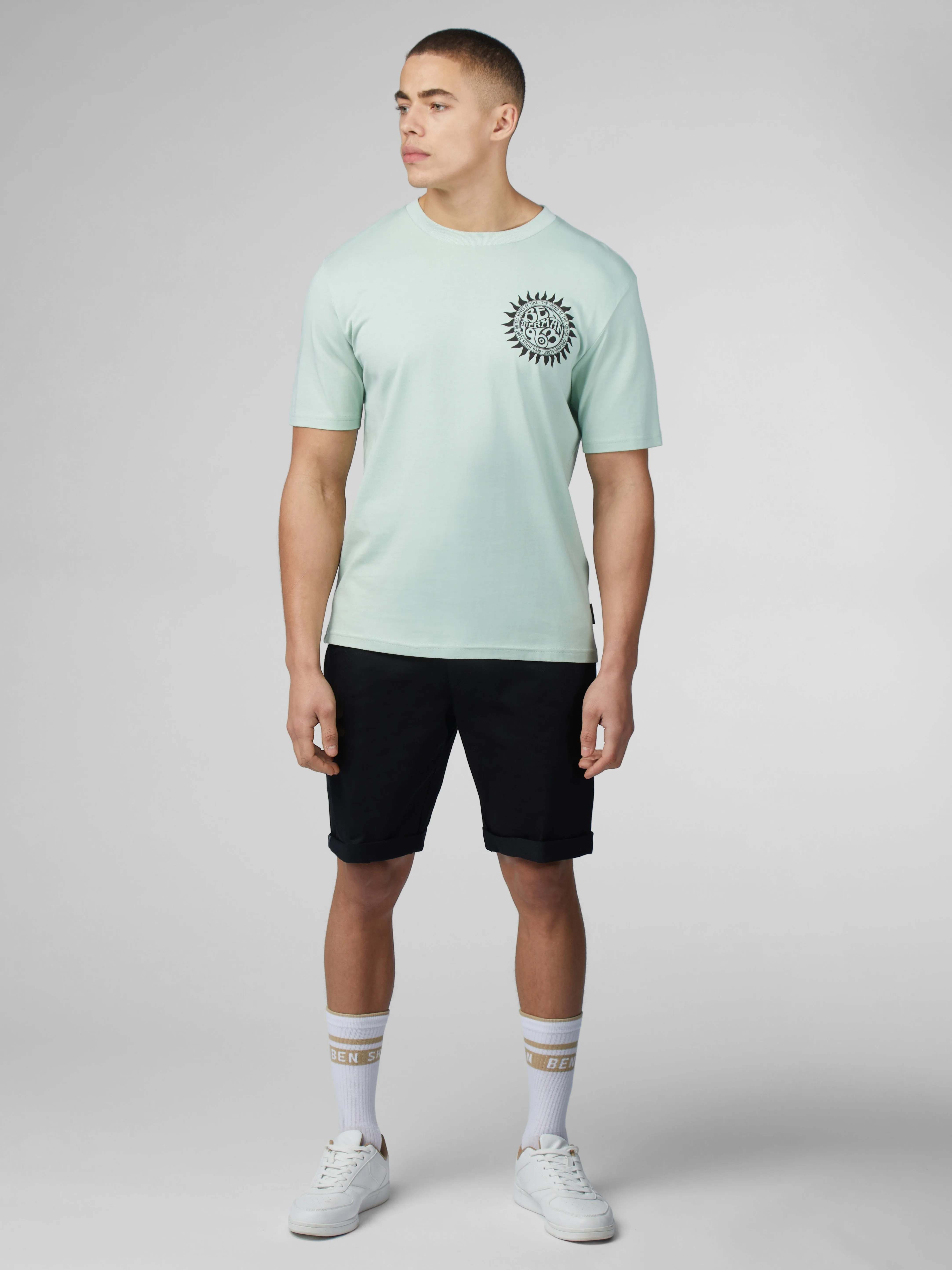 B by Ben Sherman Festival Poster Tee - Mint