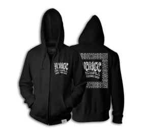 Bandana Logo Men's Black Zip-Up Hoodie