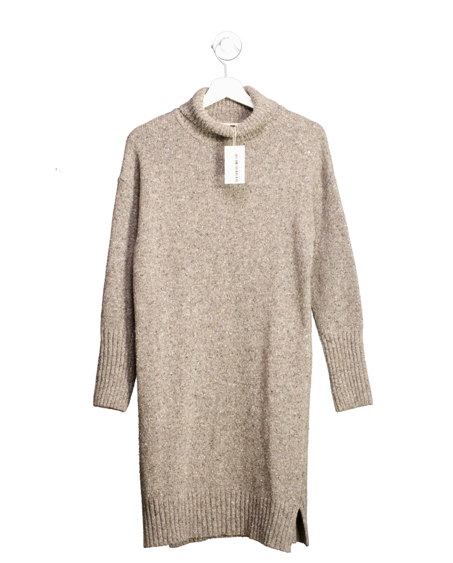 Beaufort & Blake Beige Tatworth Fawn Knitted Dress UK XS