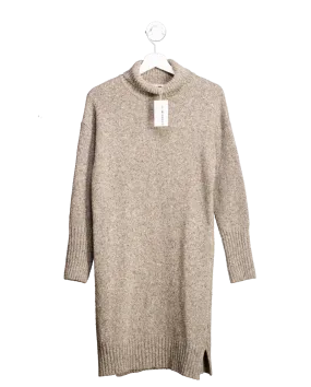 Beaufort & Blake Beige Tatworth Fawn Knitted Dress UK XS