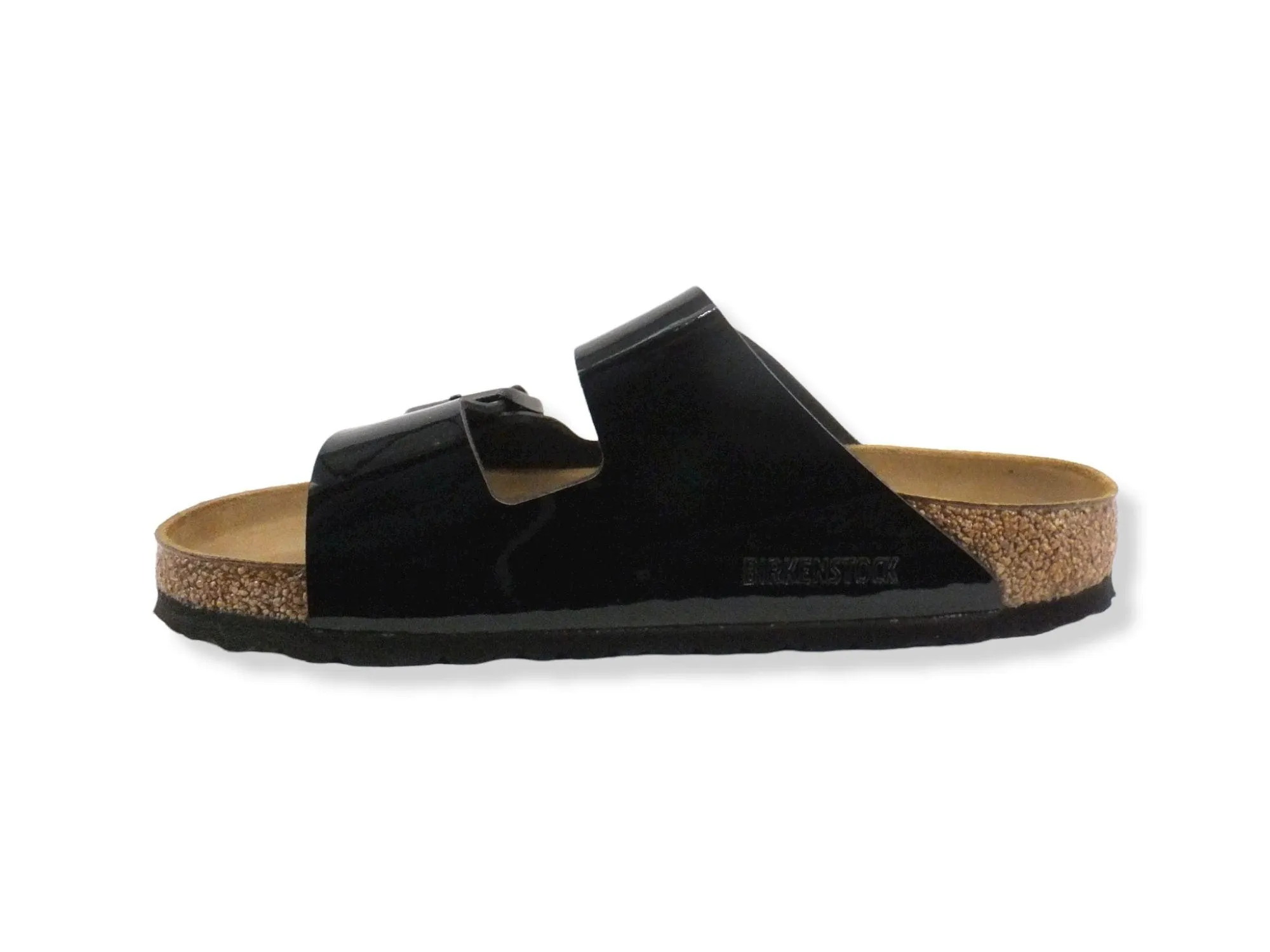 BIRKENSTOCK Arizona Ciabatta Due Fibbie Donna Black Patent Lucida 1005291