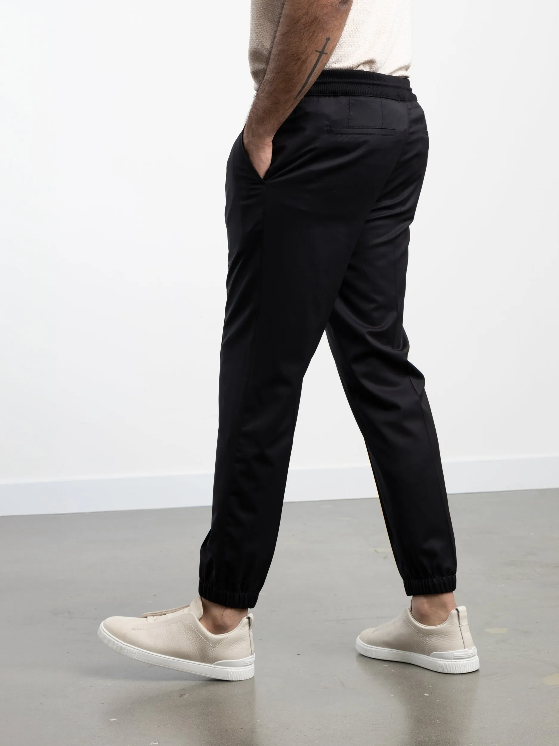 Black High Performance™ Wool Joggers