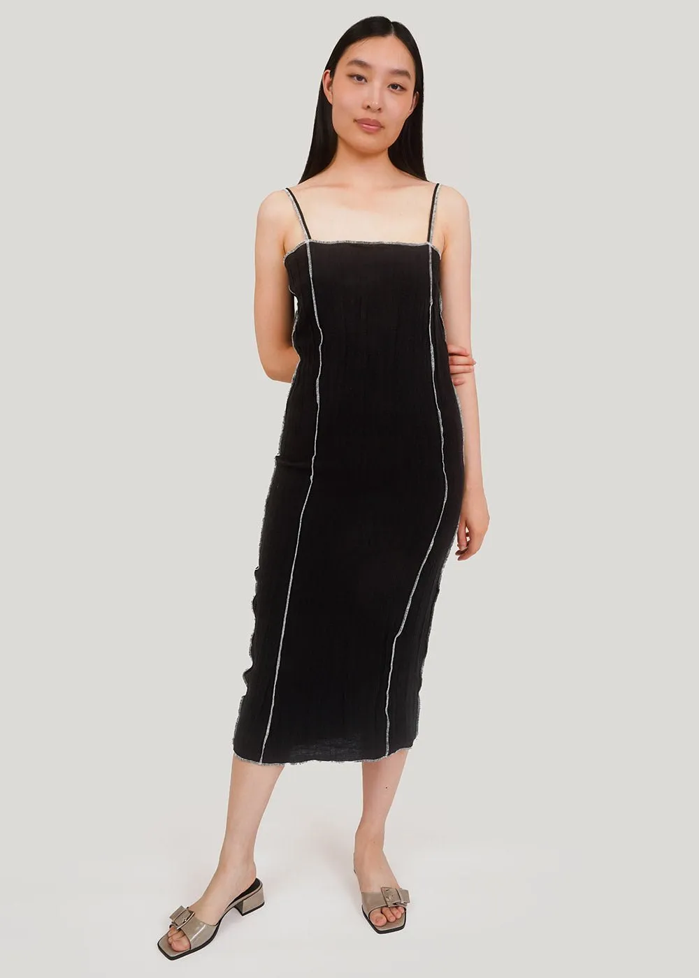 Black Shok Slip Dress