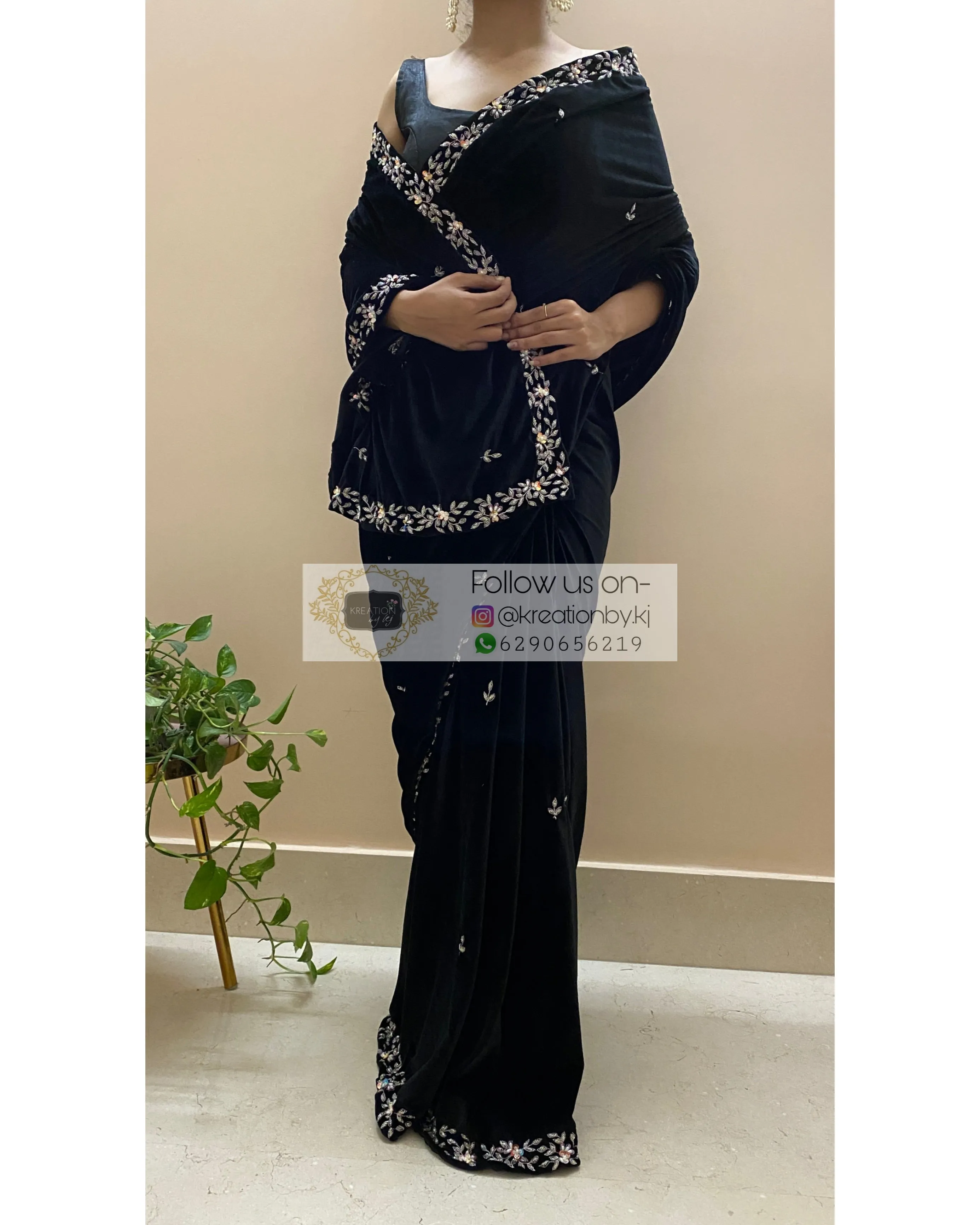 Black Velvet Chandani Saree