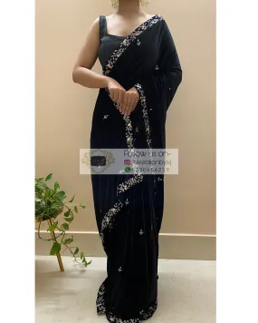 Black Velvet Chandani Saree