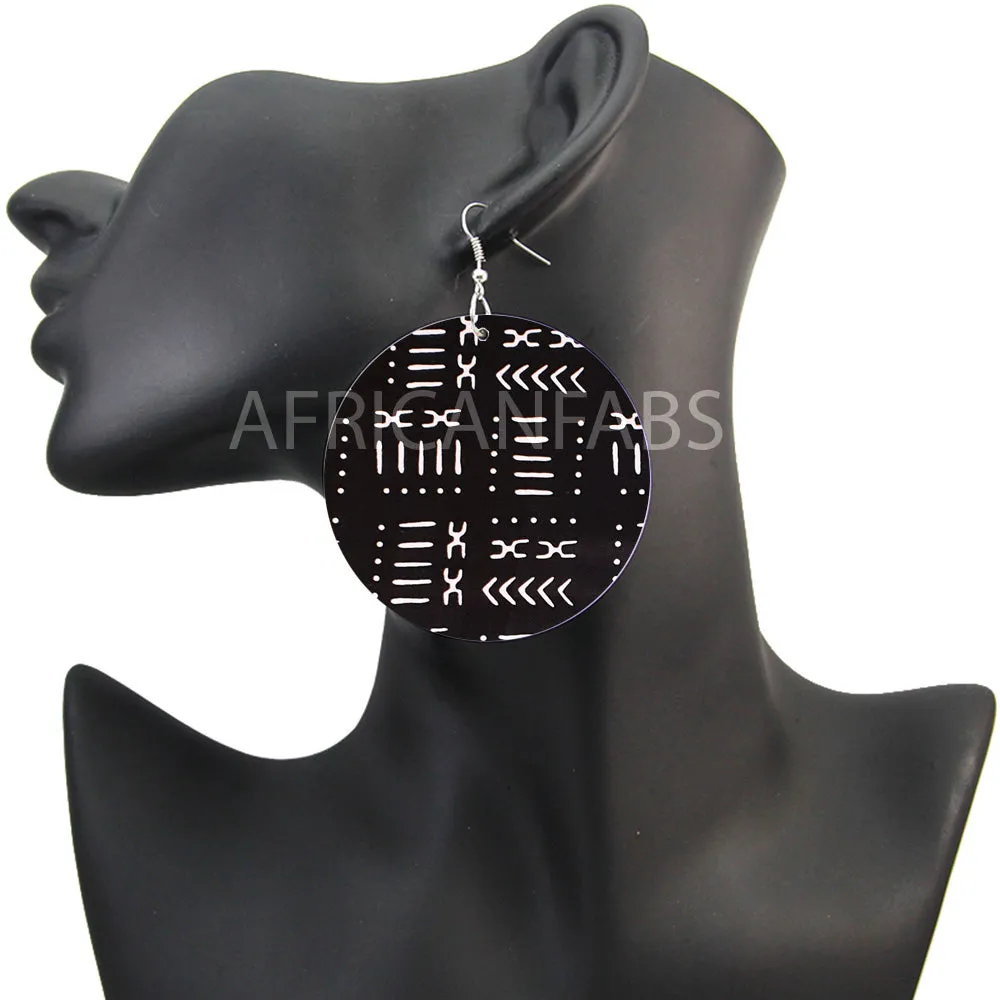 Black / white mud cloth / bogolan | African inspired earrings