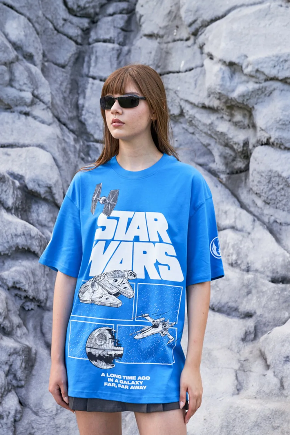 Blue Star Wars Oversized T-shirt