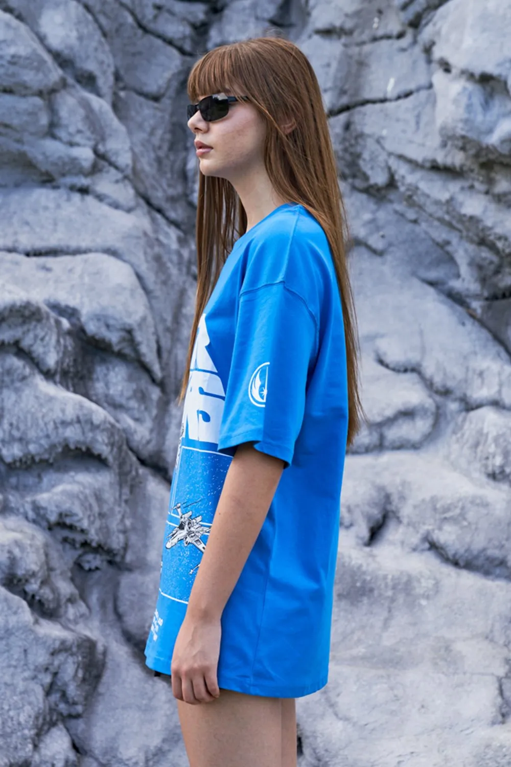 Blue Star Wars Oversized T-shirt