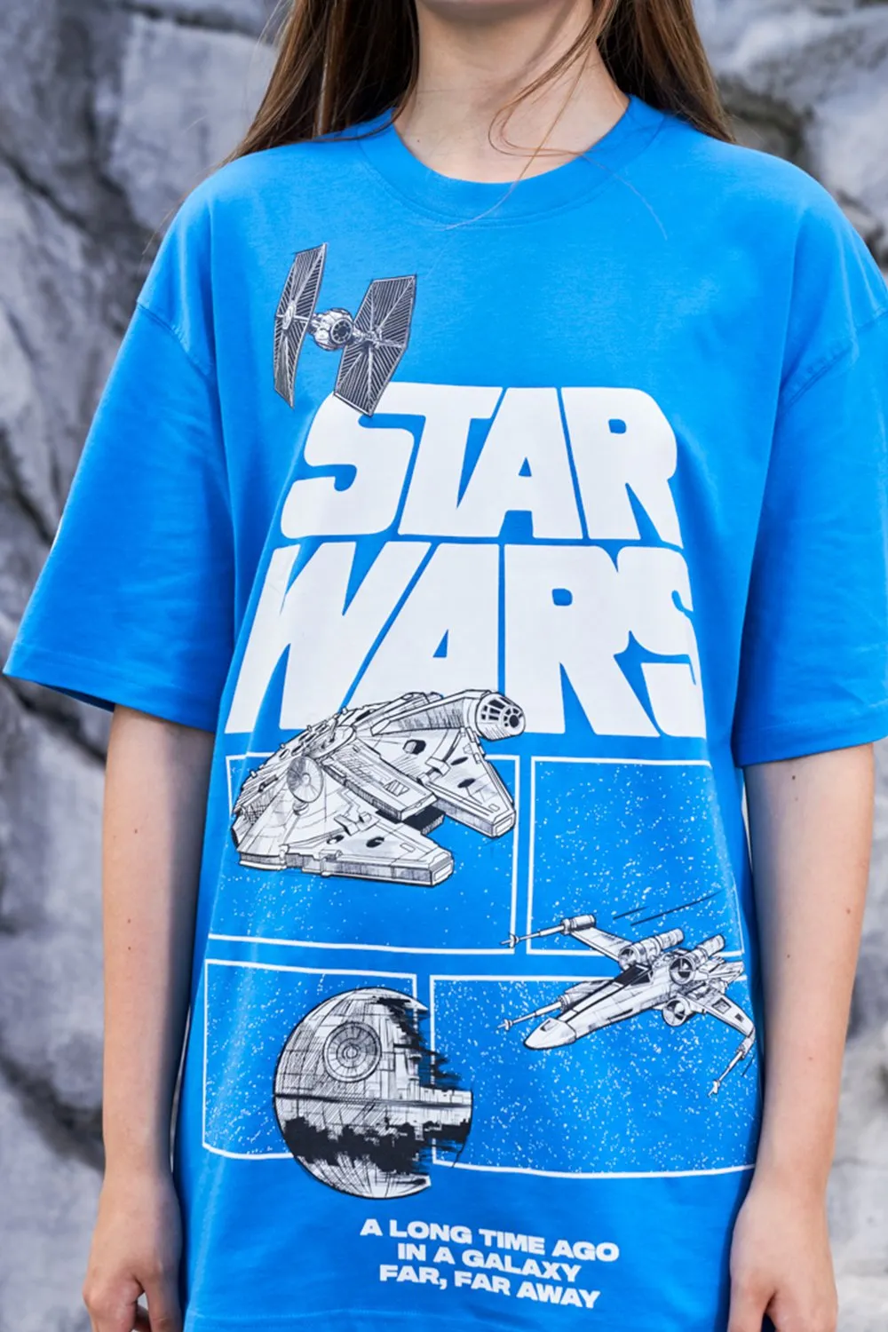 Blue Star Wars Oversized T-shirt