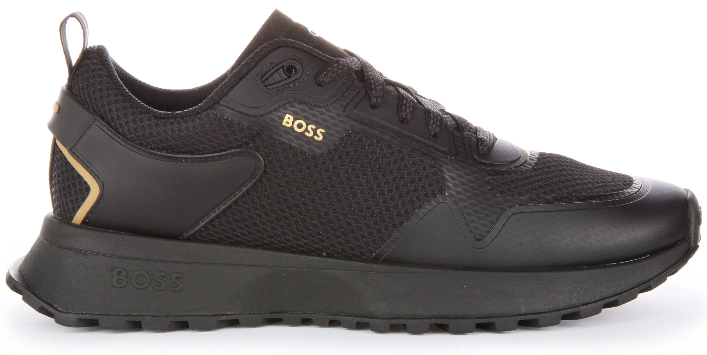 Boss Jonah Runner Mesh In Black Gold For Men