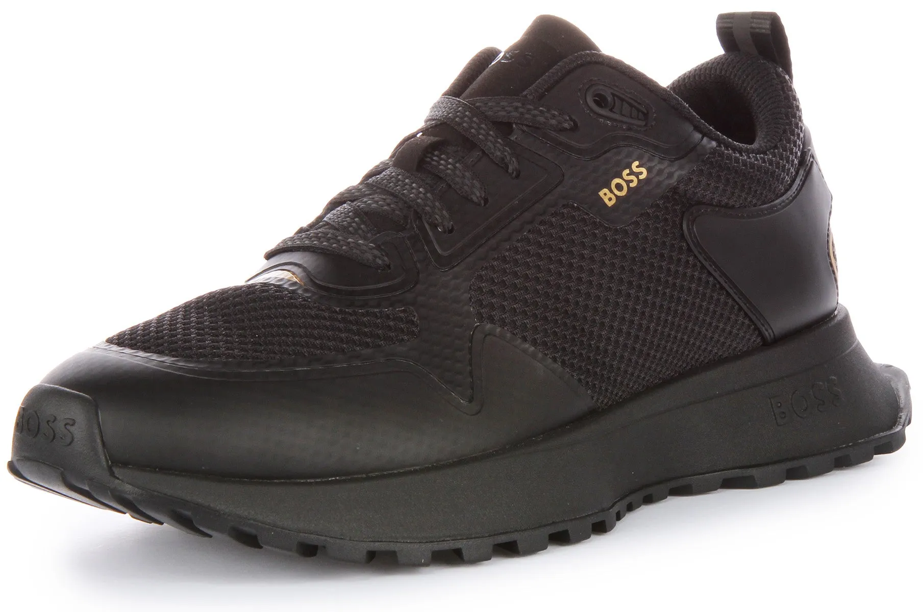 Boss Jonah Runner Mesh In Black Gold For Men