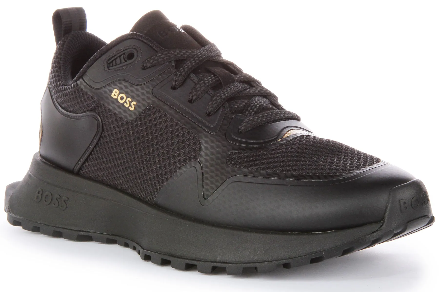 Boss Jonah Runner Mesh In Black Gold For Men