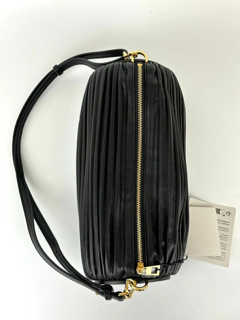 Bracelet Pleated Leather Pouch Shoulder Bag