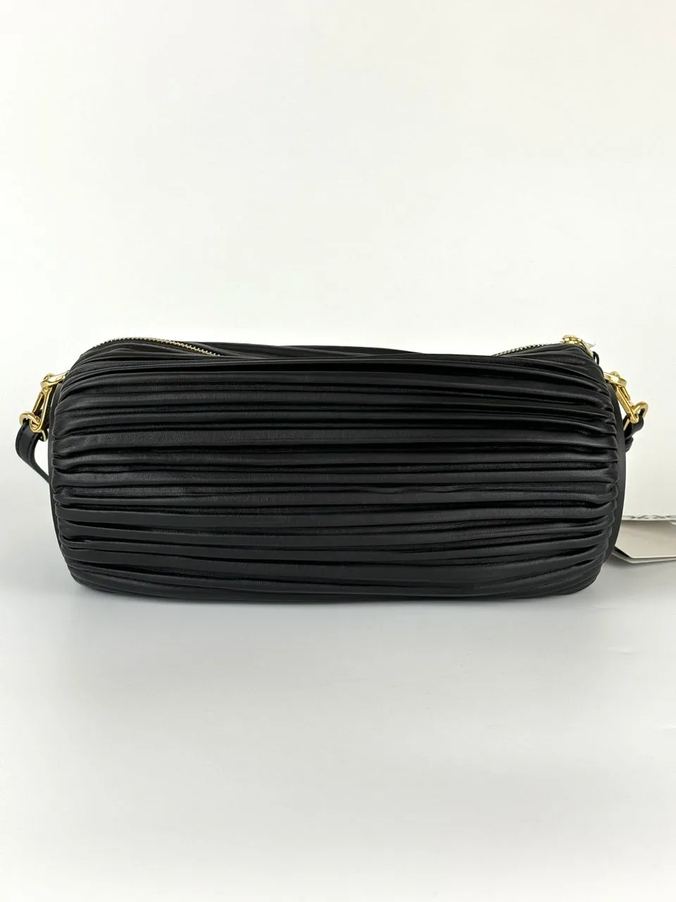 Bracelet Pleated Leather Pouch Shoulder Bag