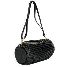 Bracelet Pleated Leather Pouch Shoulder Bag