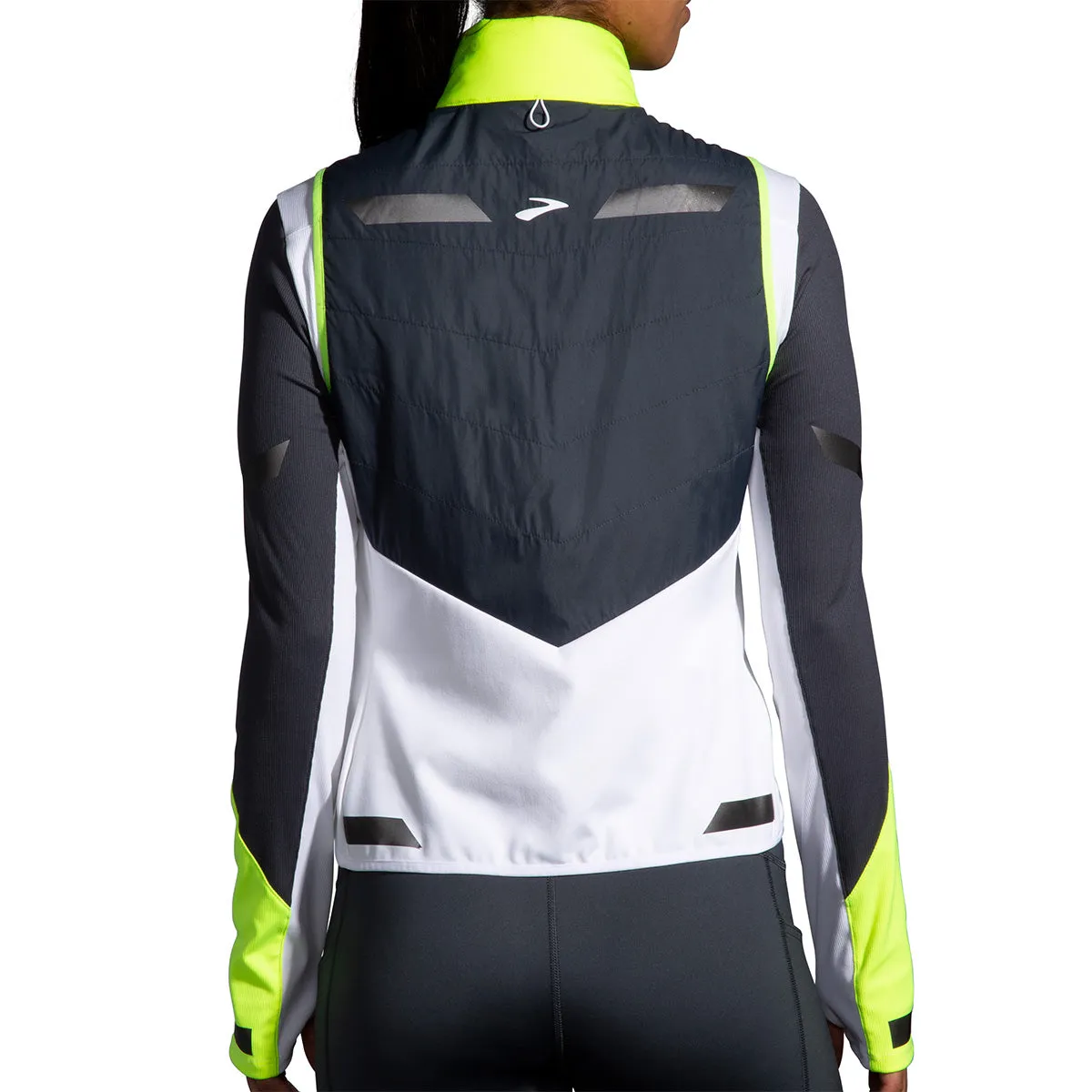 Brooks Run Visible Insulated Vest Womens | White/asphalt/nightlife