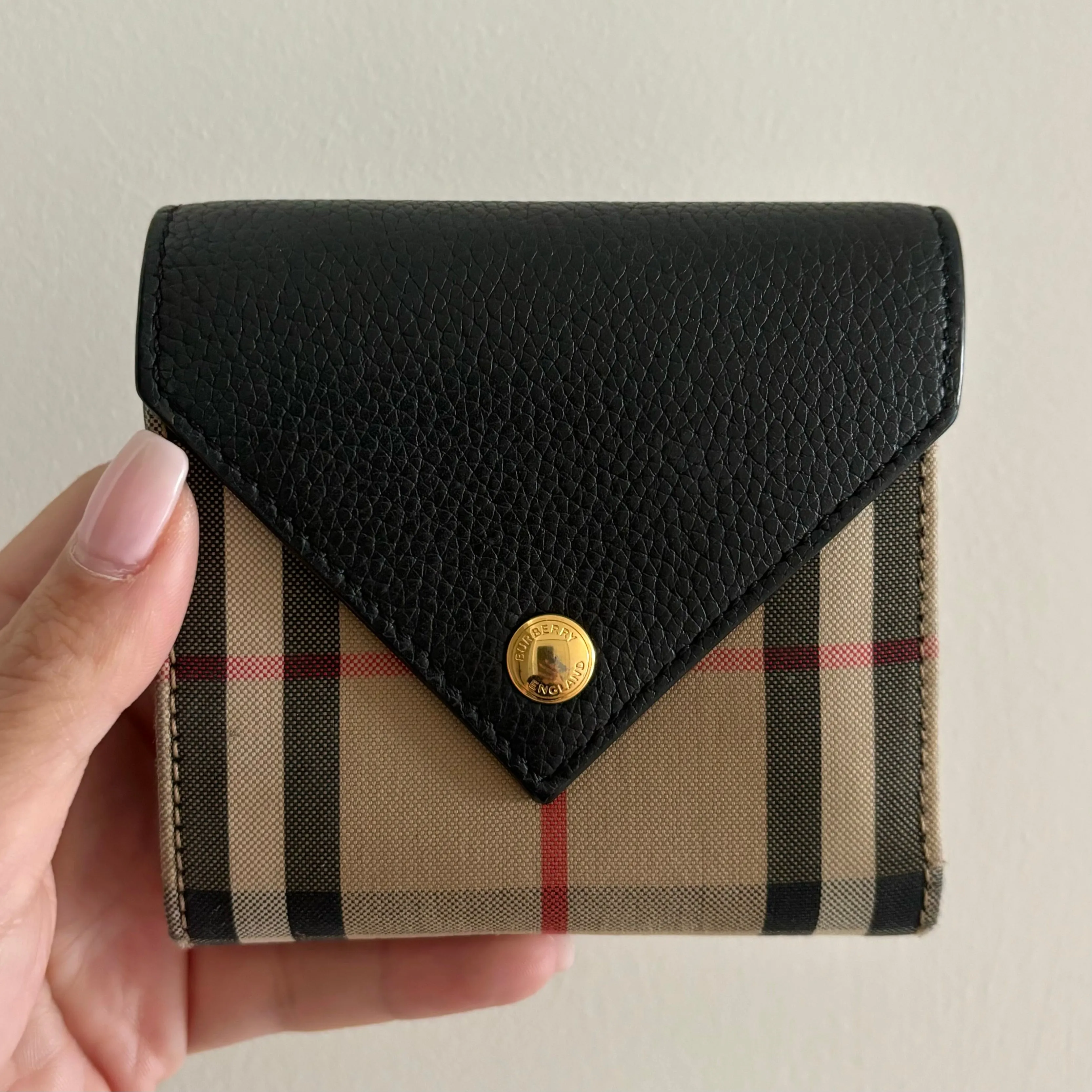 Burberry Lila Vintage Check & Leather Bifold Wallet