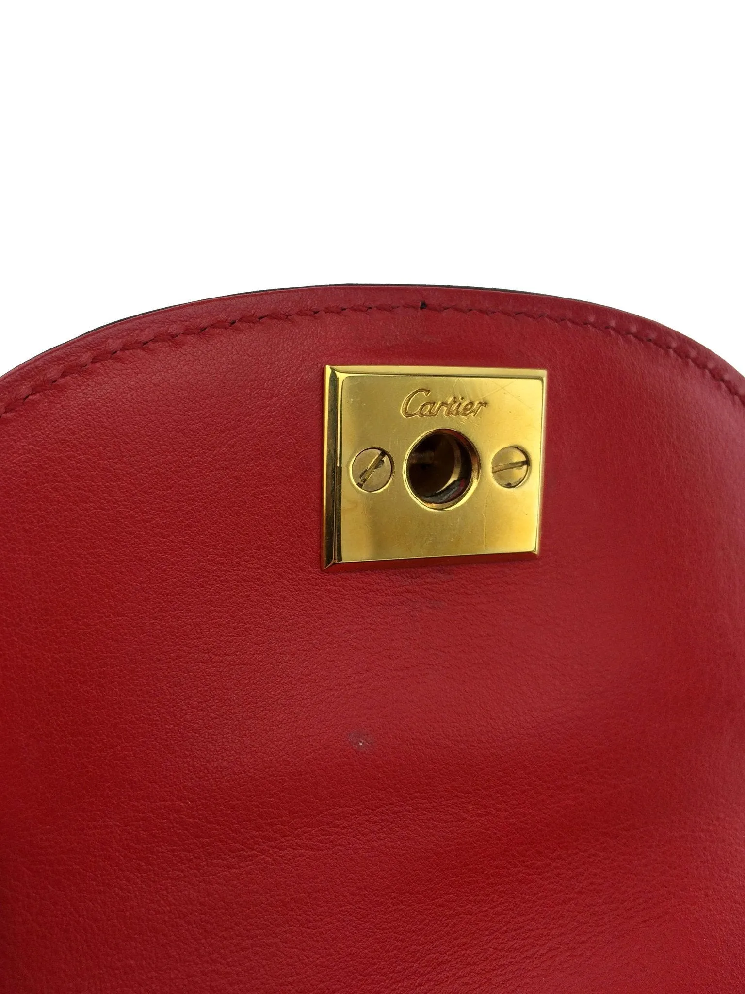 Cartier Leather Panthere Top Handle Bag