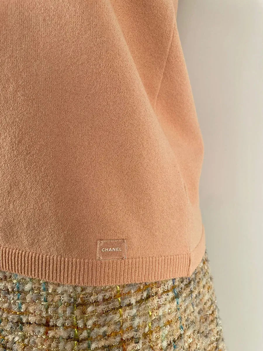 Chanel 04P 2004 Spring Apricot Blouse Top FR 40 US 6