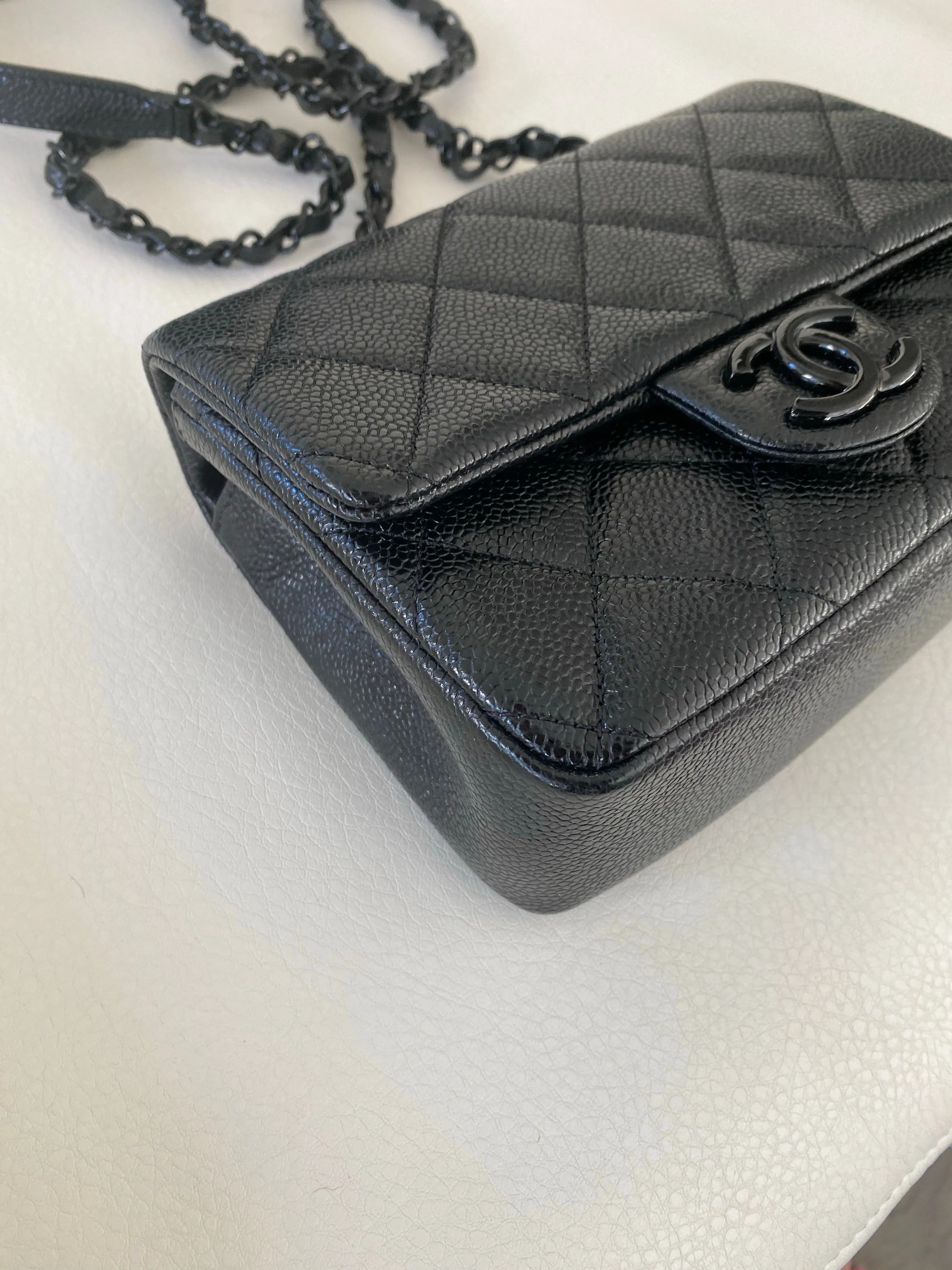 Chanel incognito so black square flap bag