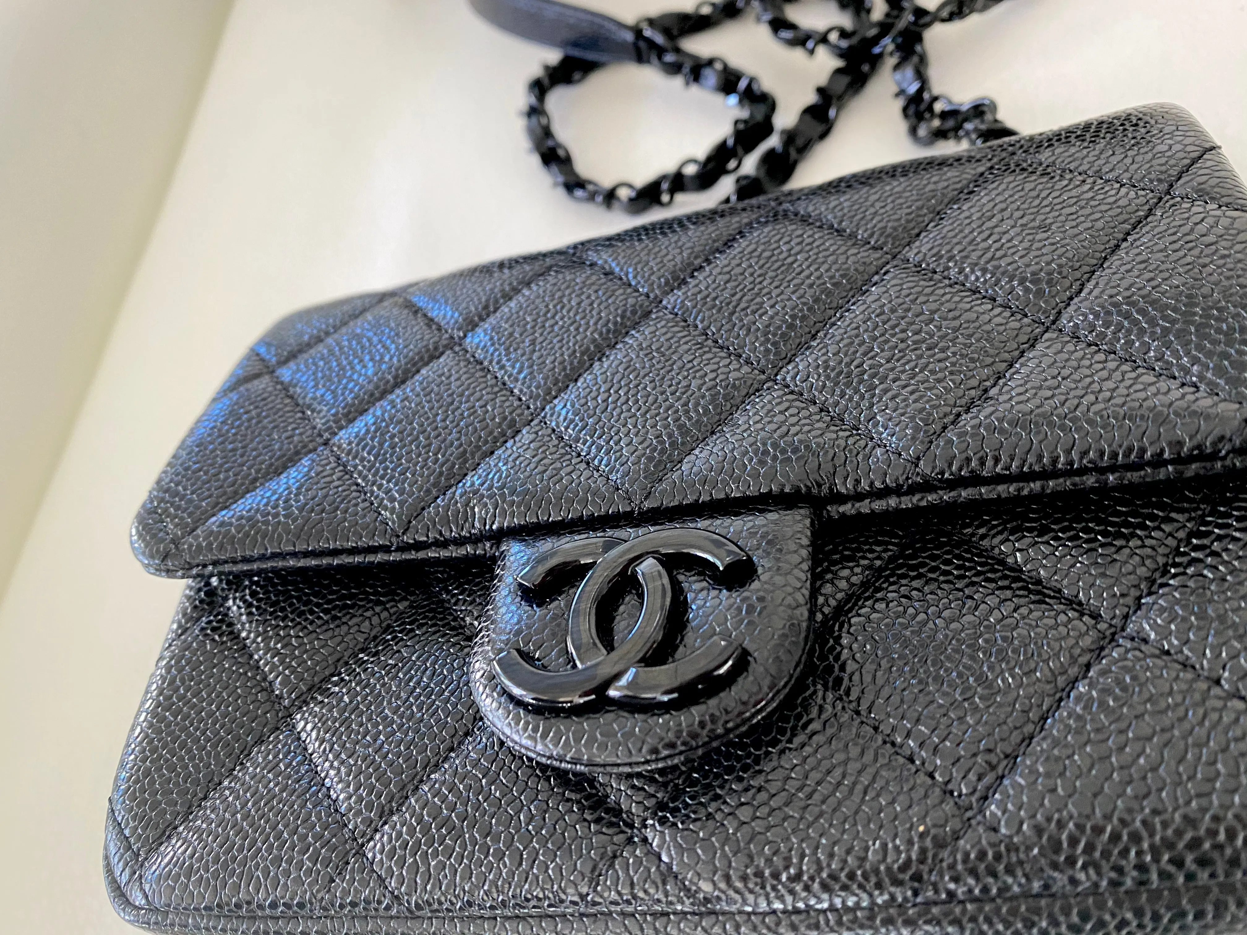 Chanel incognito so black square flap bag