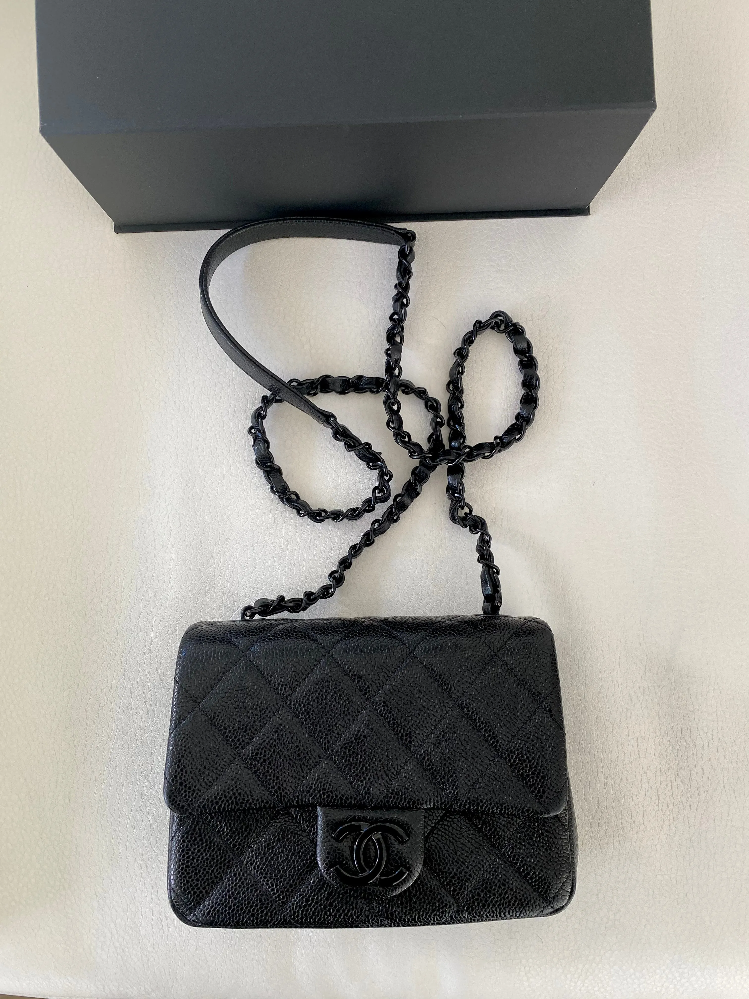 Chanel incognito so black square flap bag