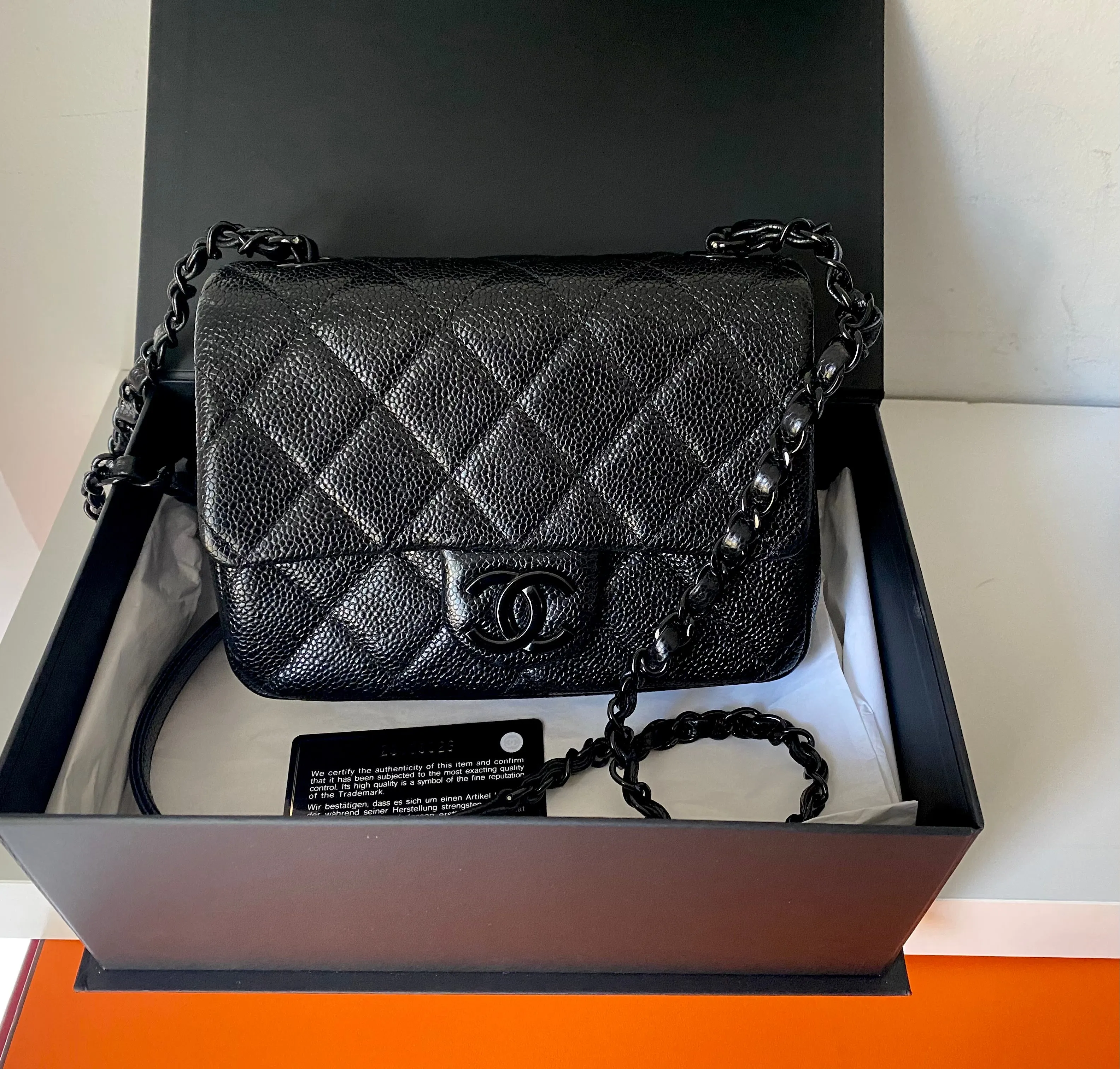 Chanel incognito so black square flap bag