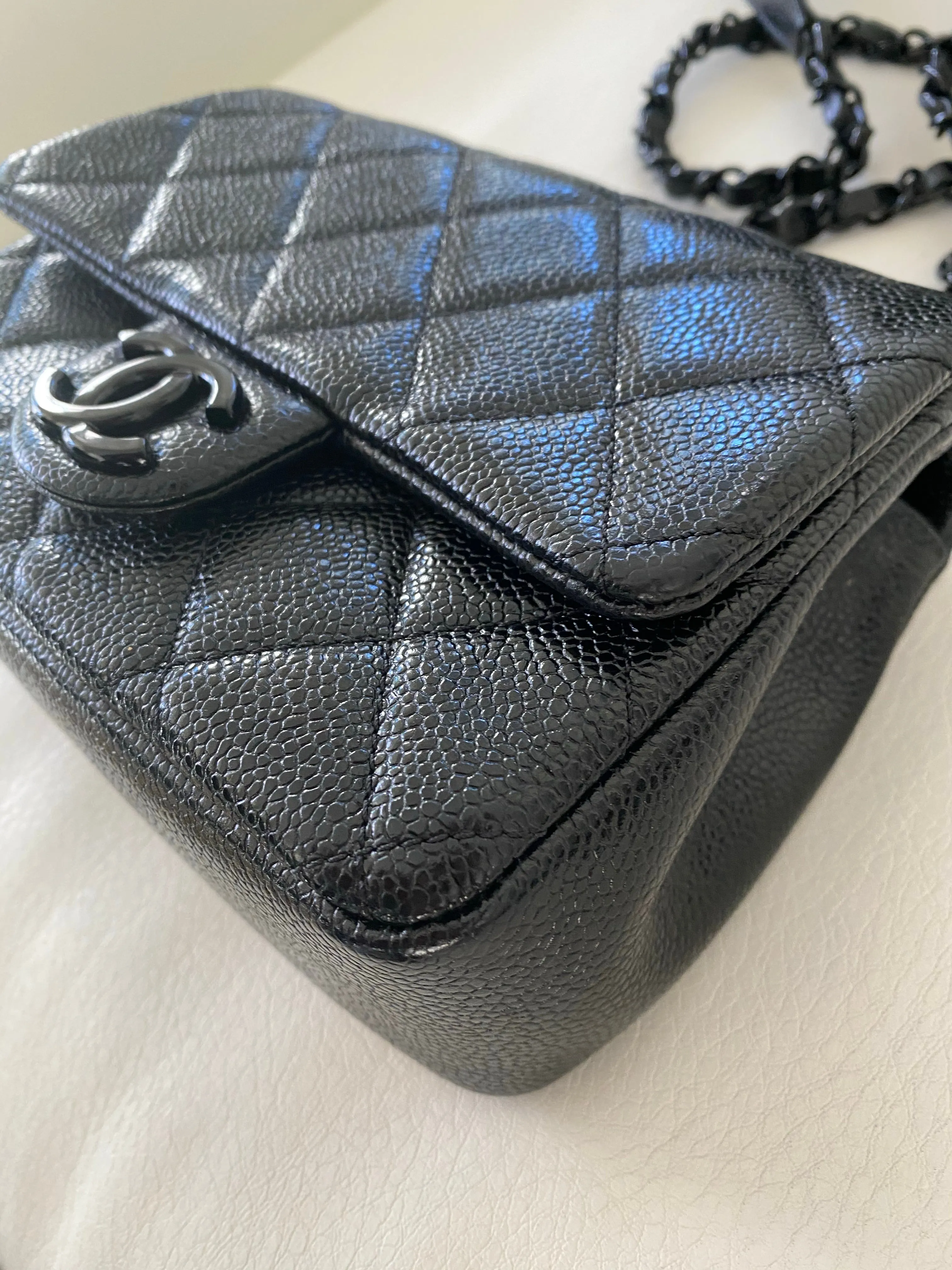 Chanel incognito so black square flap bag