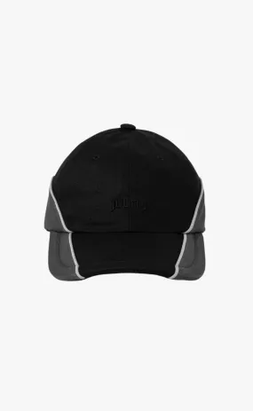 COTTON COLOR BLOCKED BALL BLACK HAT