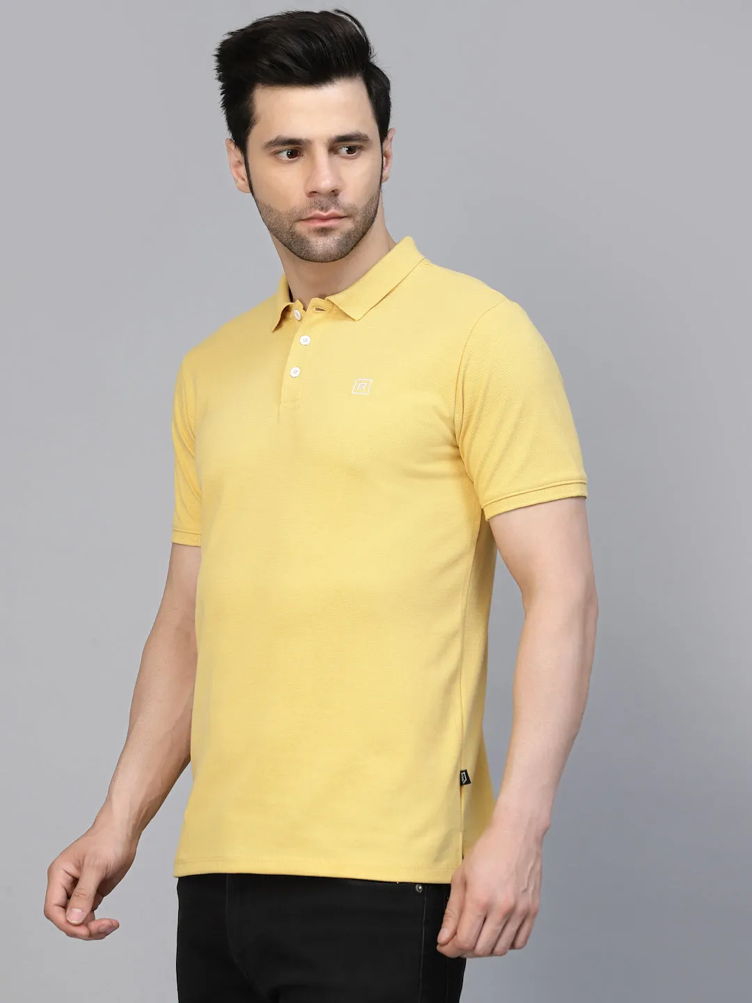 Cotton Solid Half Sleeves Polo T-Shirt