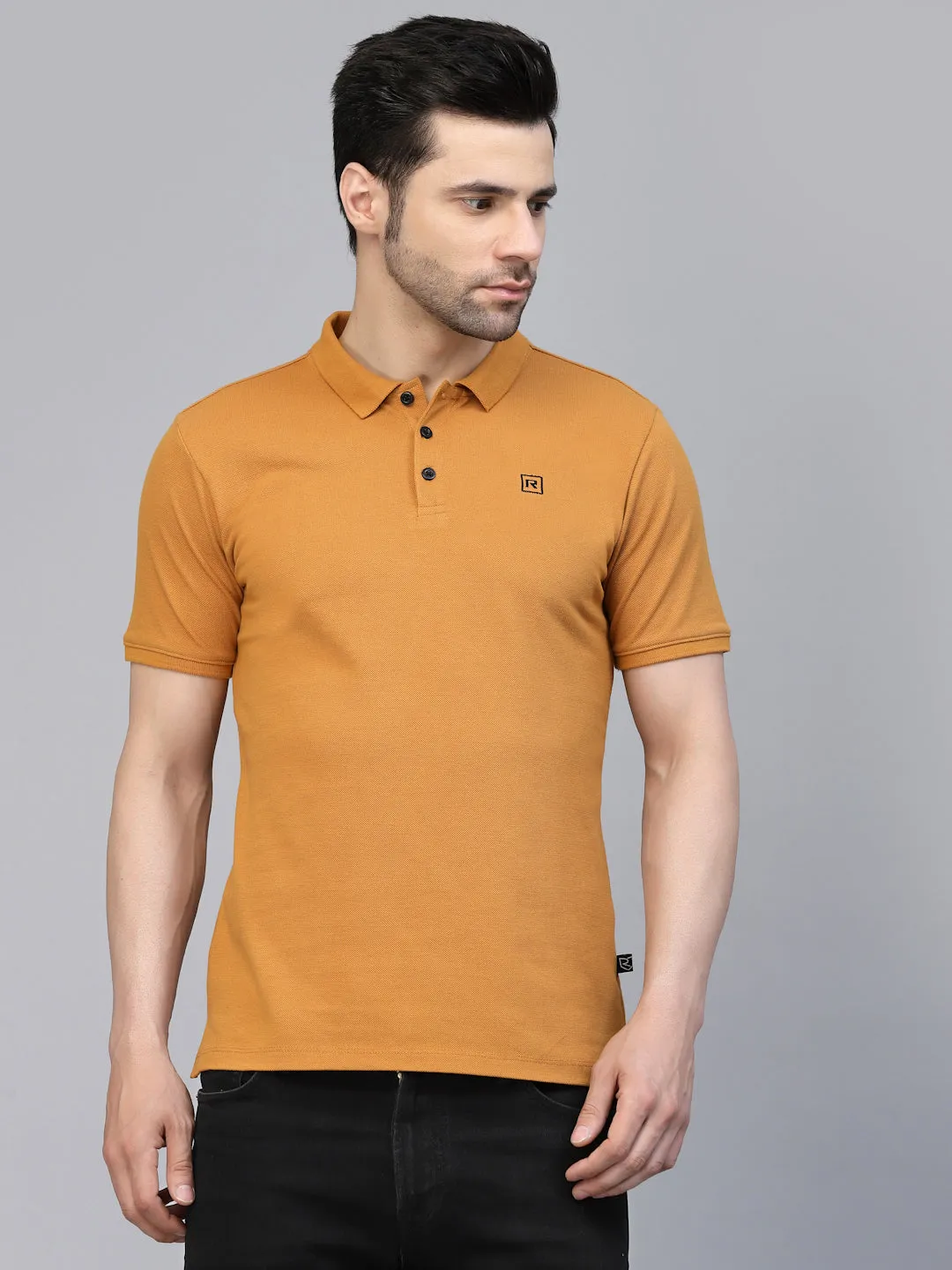 Cotton Solid Half Sleeves Polo T-Shirt