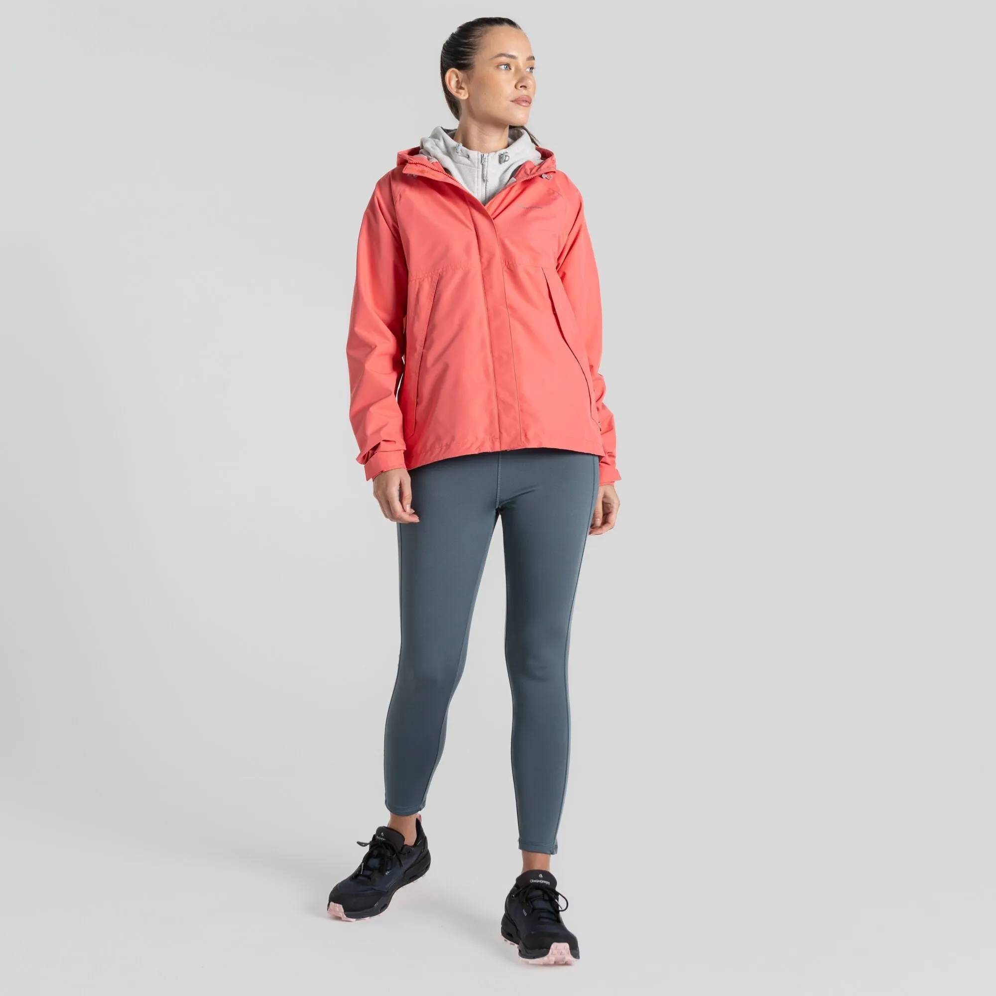 Craghoppers Ladies Ossus Waterproof Breathable Wind Resistant Jacket-CORAL