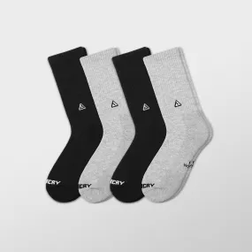 Crew 3.0 - Black & Gray 4 Pack