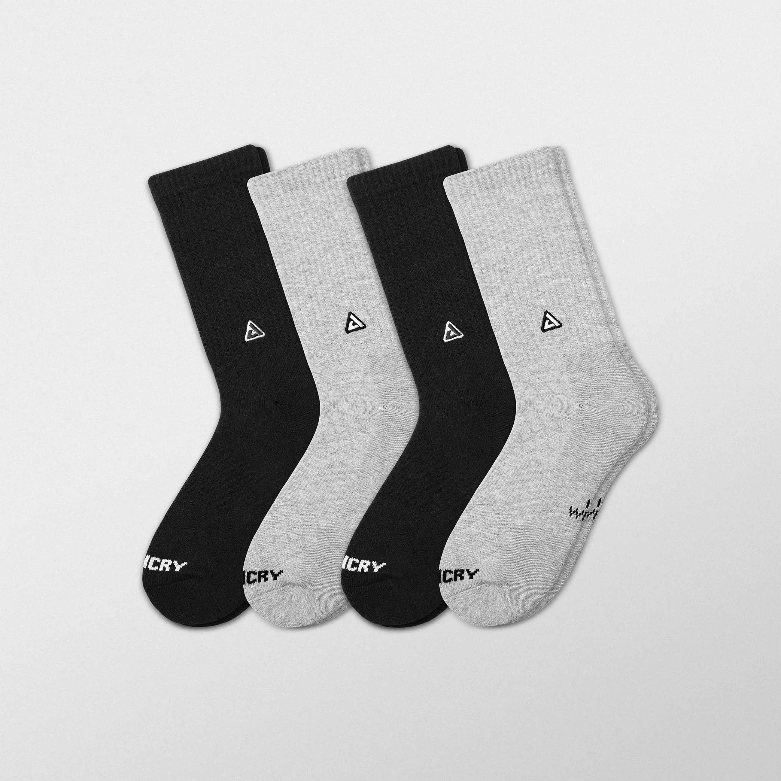 Crew 3.0 - Black & Gray 4 Pack