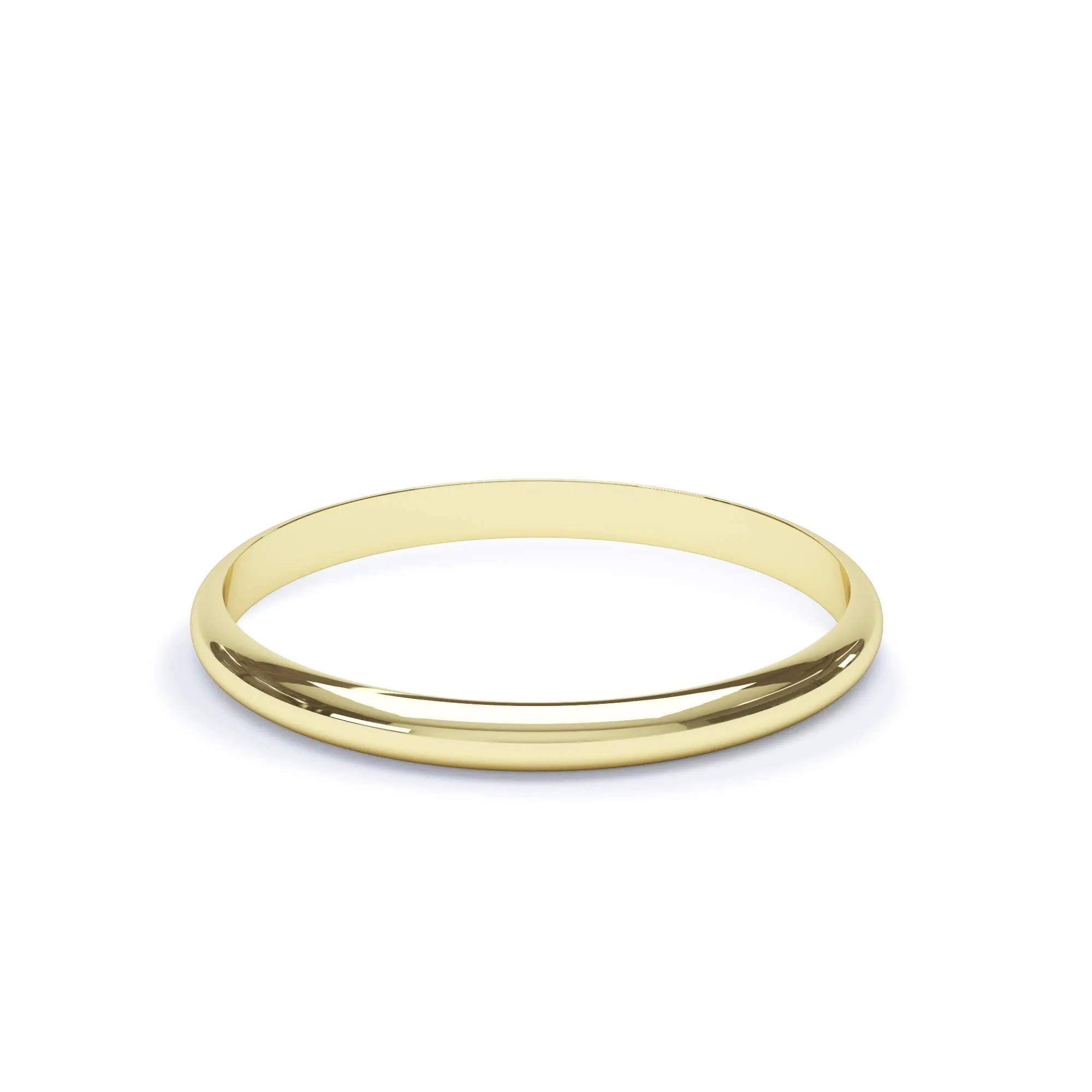 - D Shape Profile Plain Wedding Ring 9k Yellow Gold