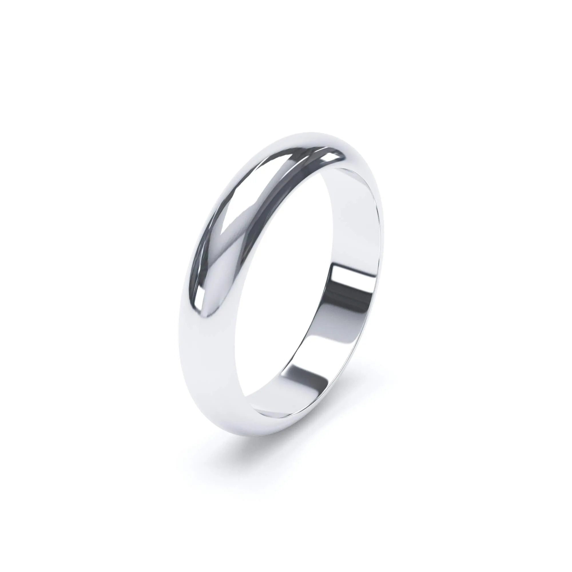 - D Shape Profile Wedding Ring Platinum