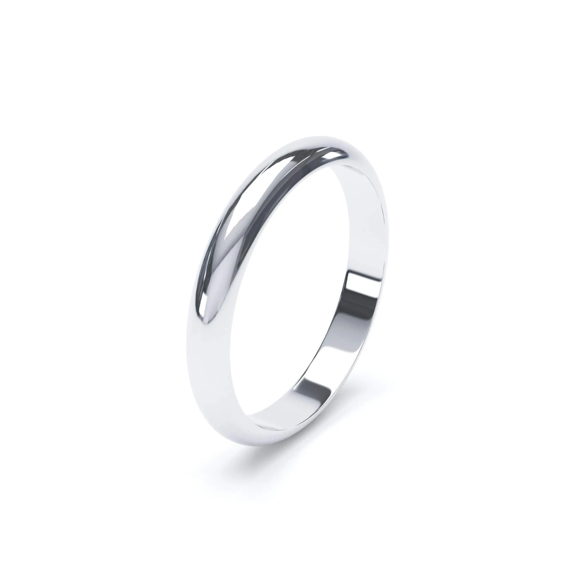 - D Shape Profile Wedding Ring Platinum