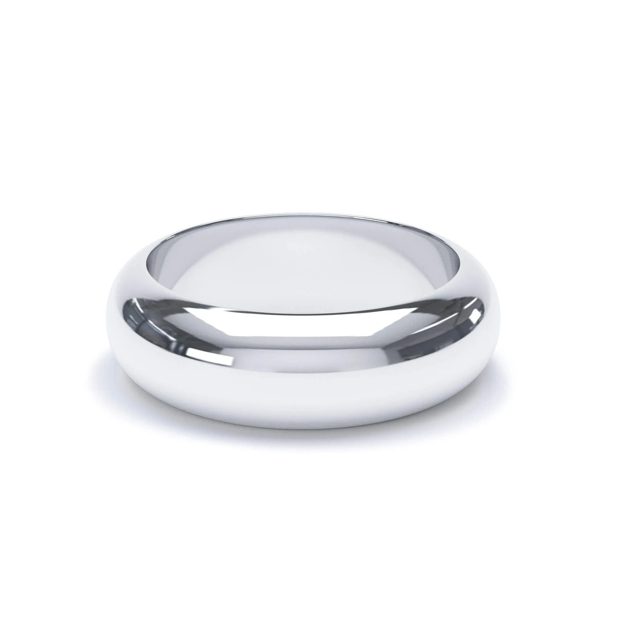 - D Shape Profile Wedding Ring Platinum