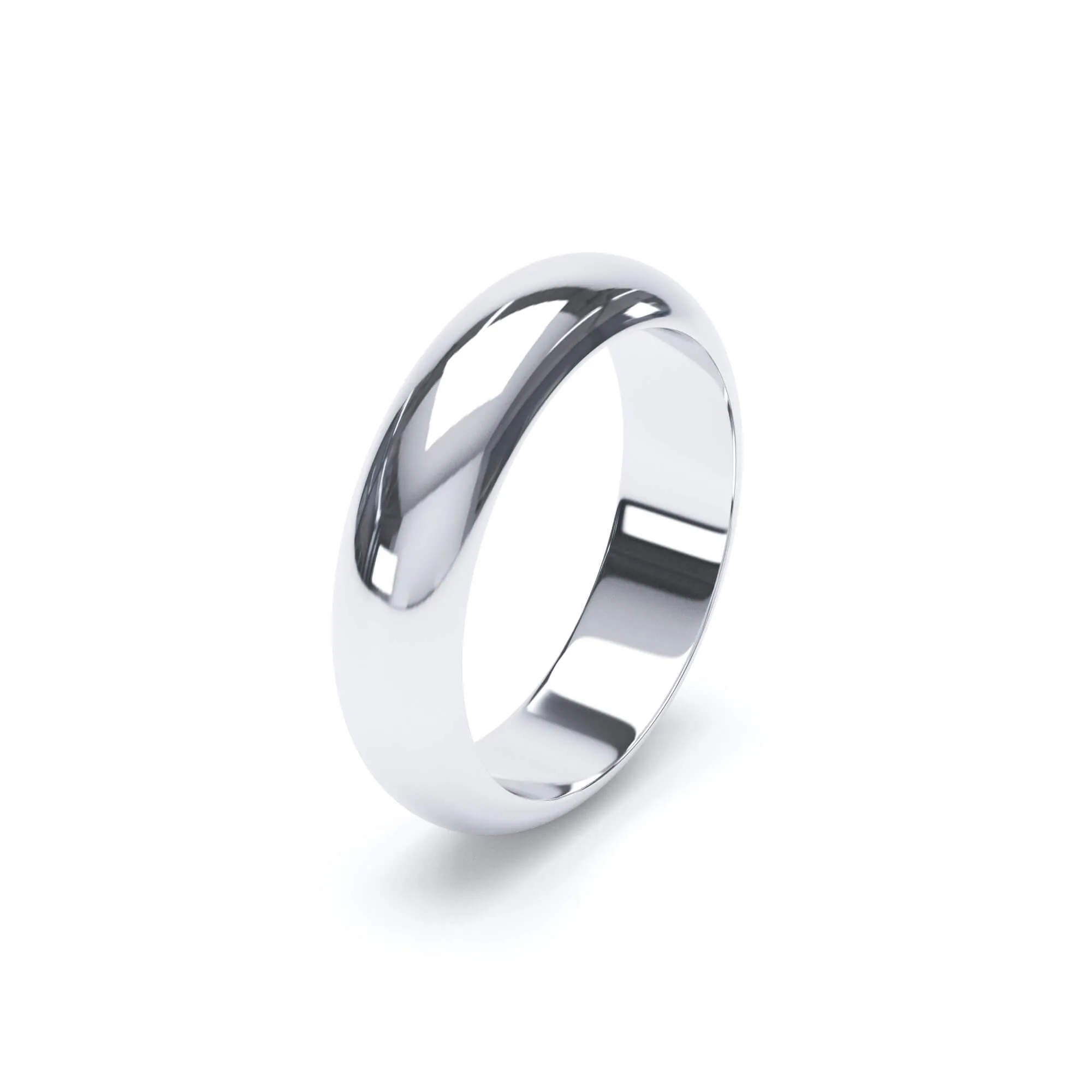 - D Shape Profile Wedding Ring Platinum