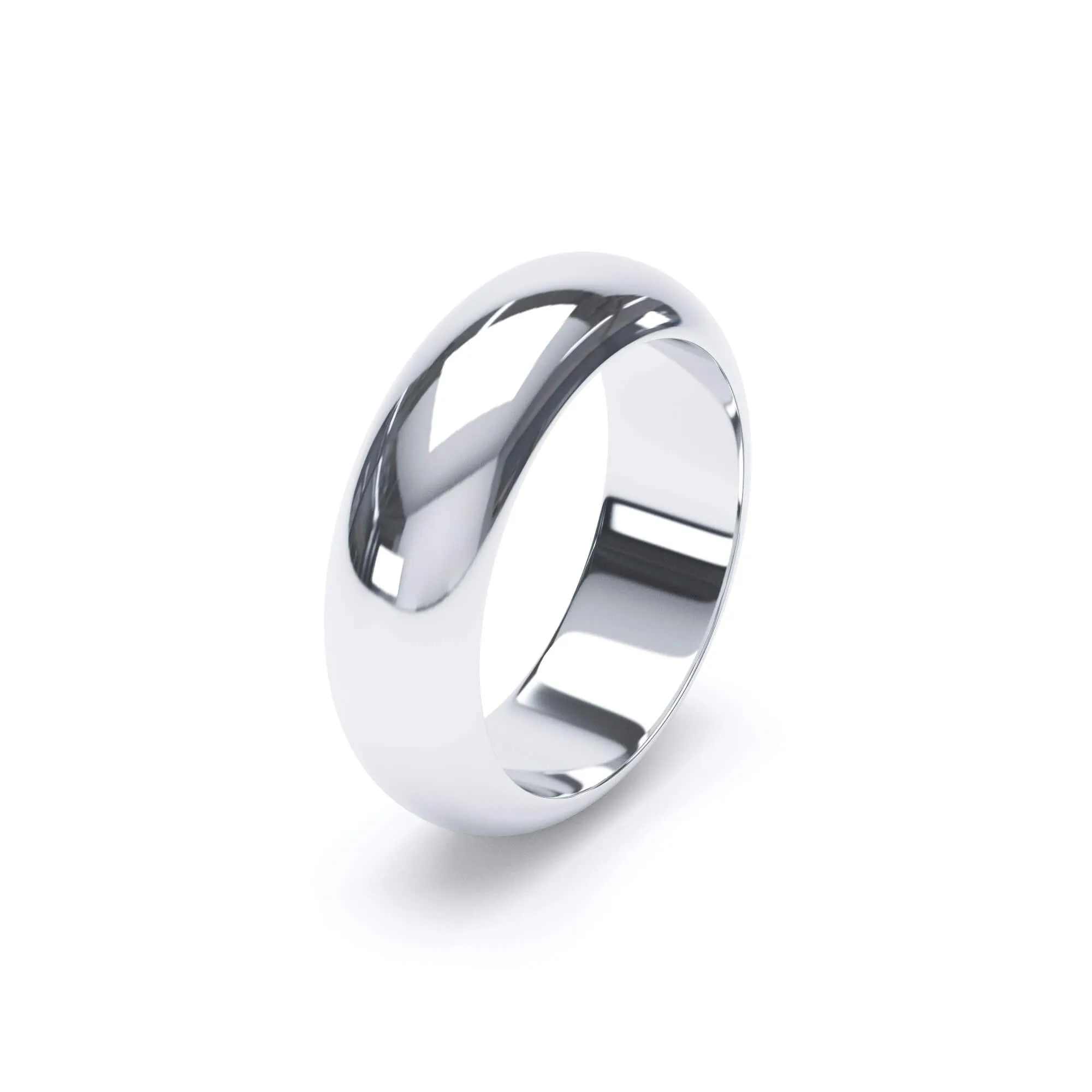 - D Shape Profile Wedding Ring Platinum