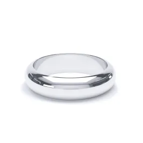 - D Shape Profile Wedding Ring Platinum