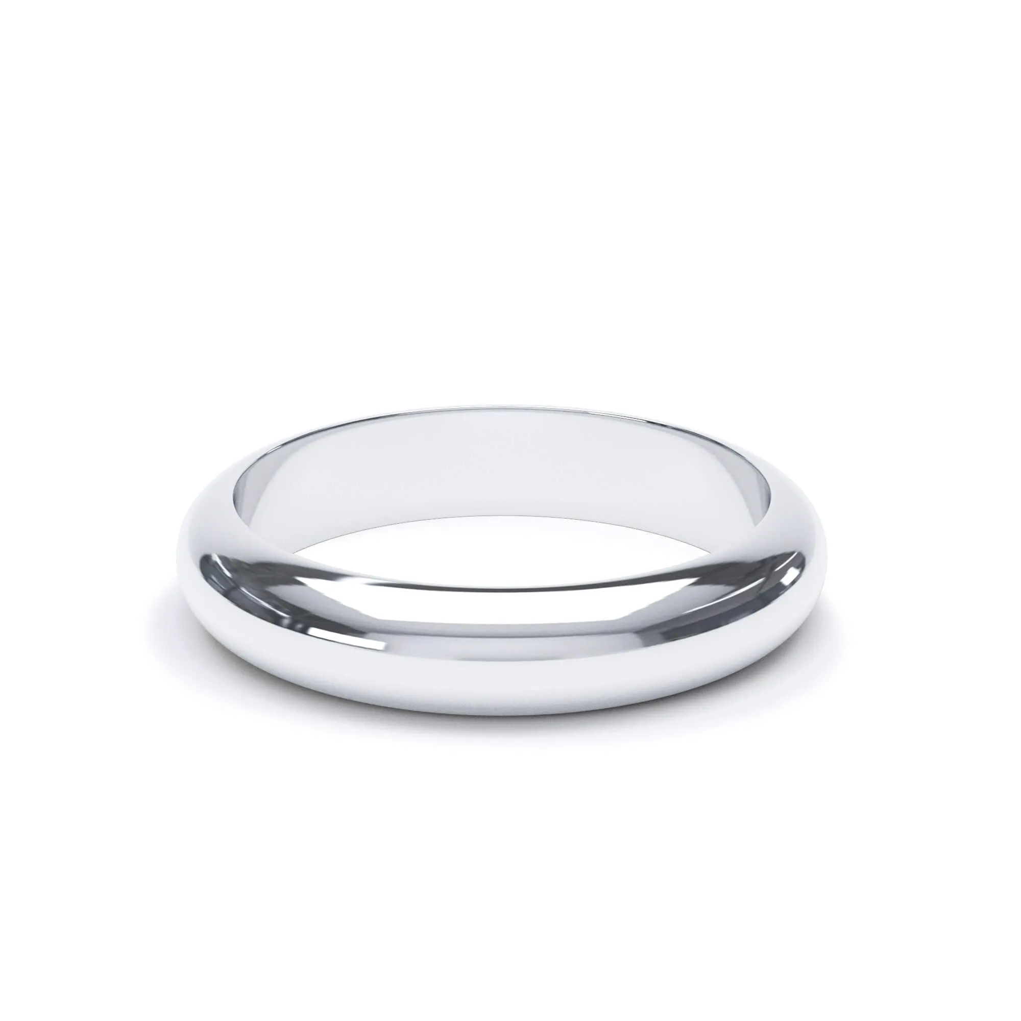 - D Shape Profile Wedding Ring Platinum